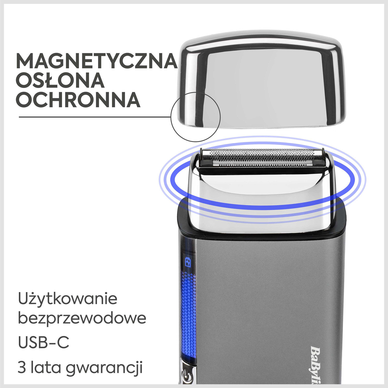 Golarka foliowa Super-X Metal Series (jednogłowicowa, srebrna)